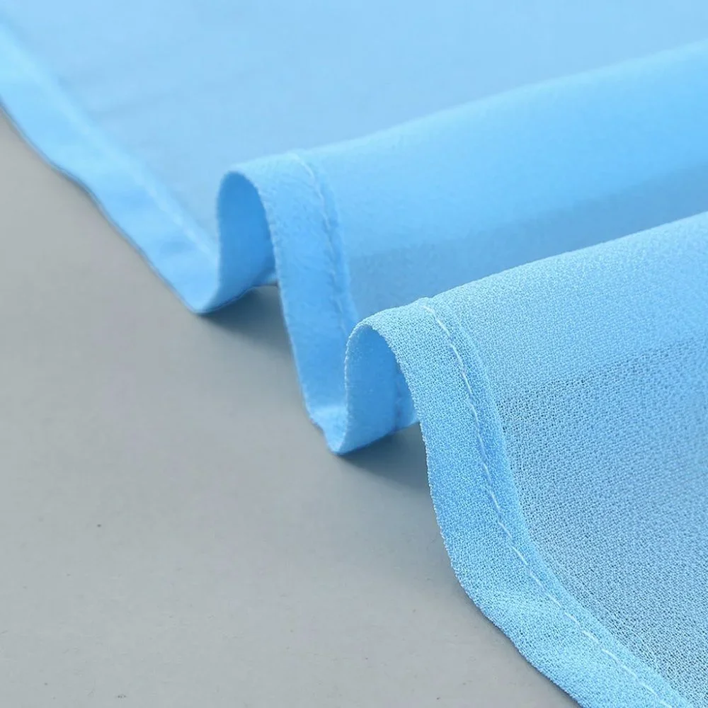 Light Blue Spaghetti Straps Pleated Ruffled Tank Top - Picture 11 of 13